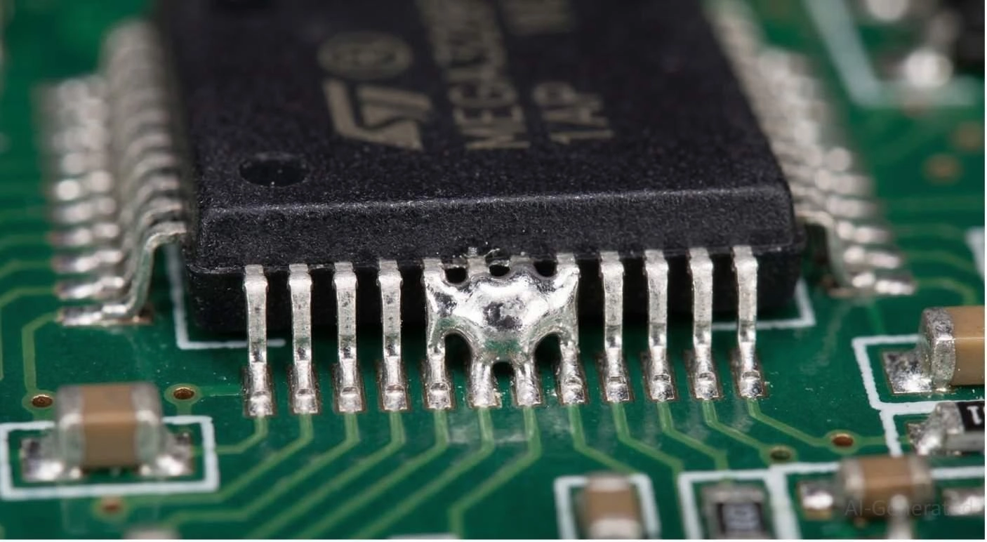 solder bridging in reflow soldering