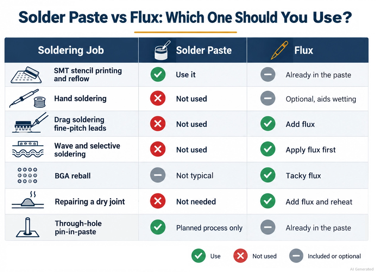 solder paste vs flux decision guide