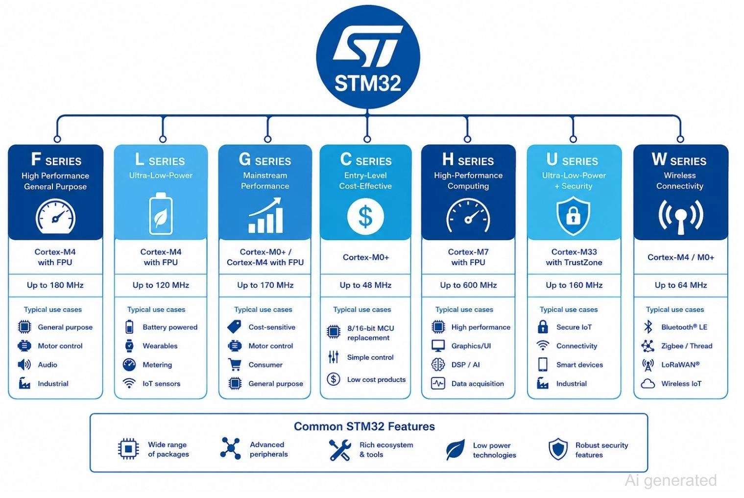 stm32 microcontroller family