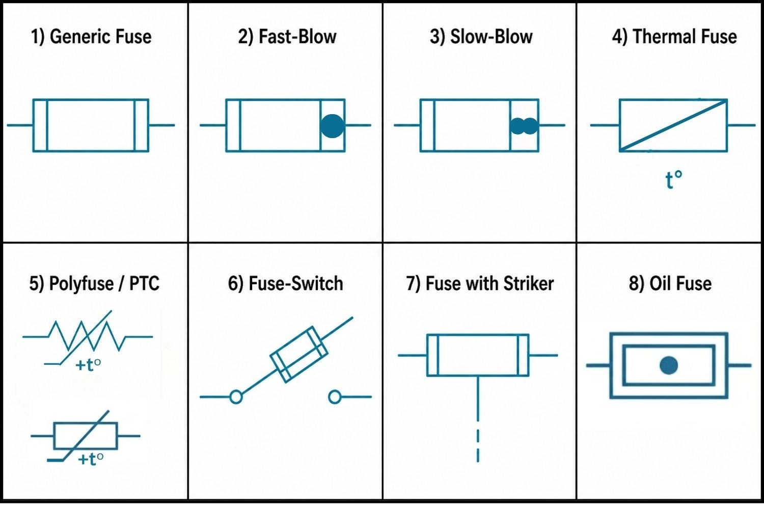 symbol for different fuse types