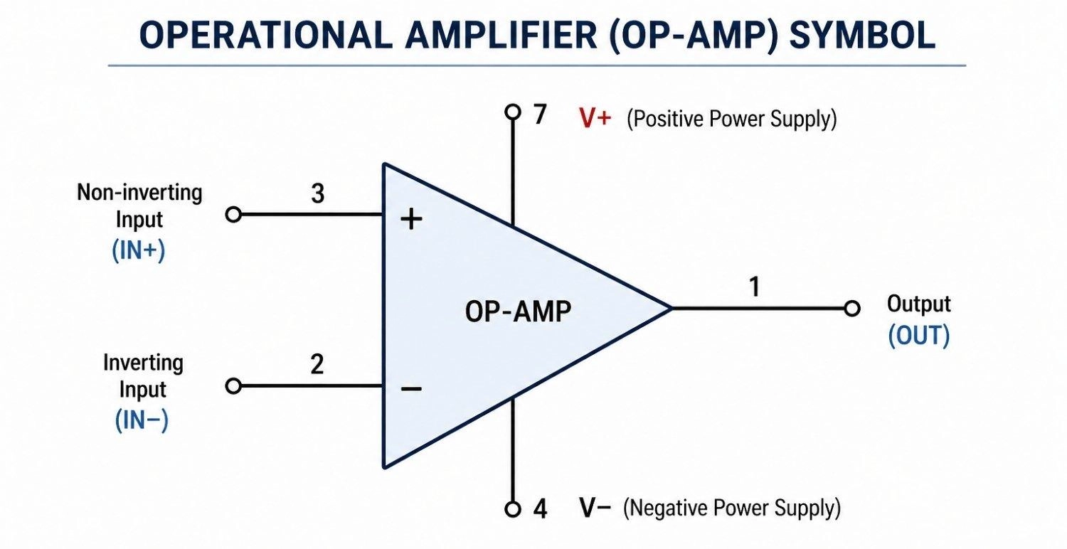 symbol of an operational amplifier