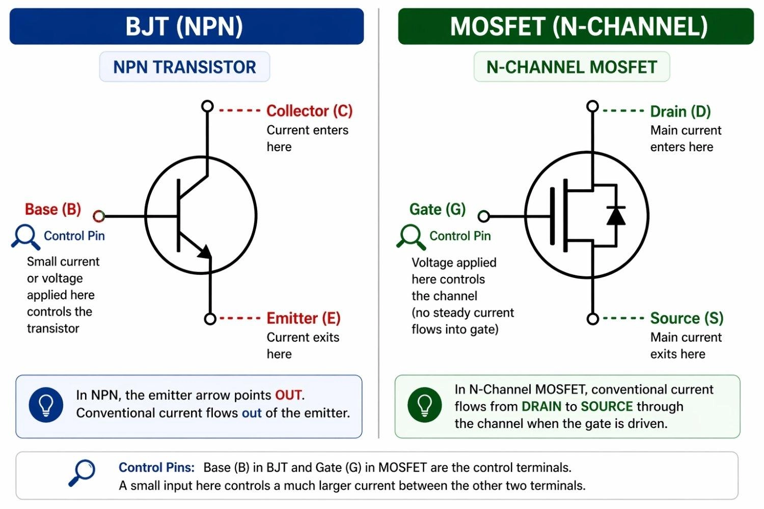 transistor terminals