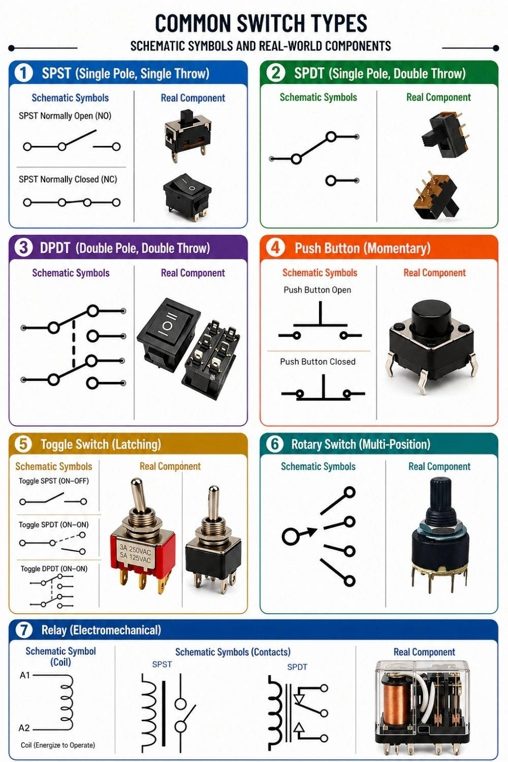 types of switch symbols