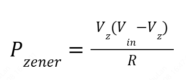 zener diode power dissipation formula