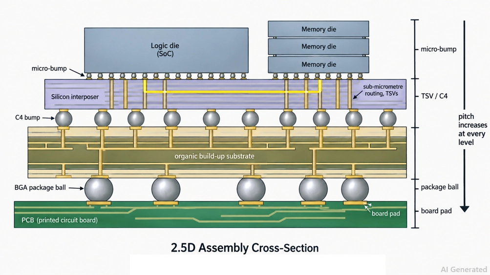 a 2.5d assembly stacking die