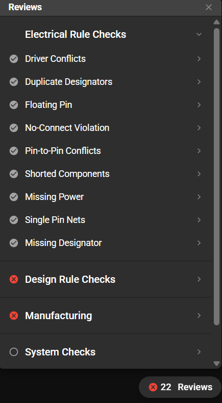automatic design rule checking in flux
