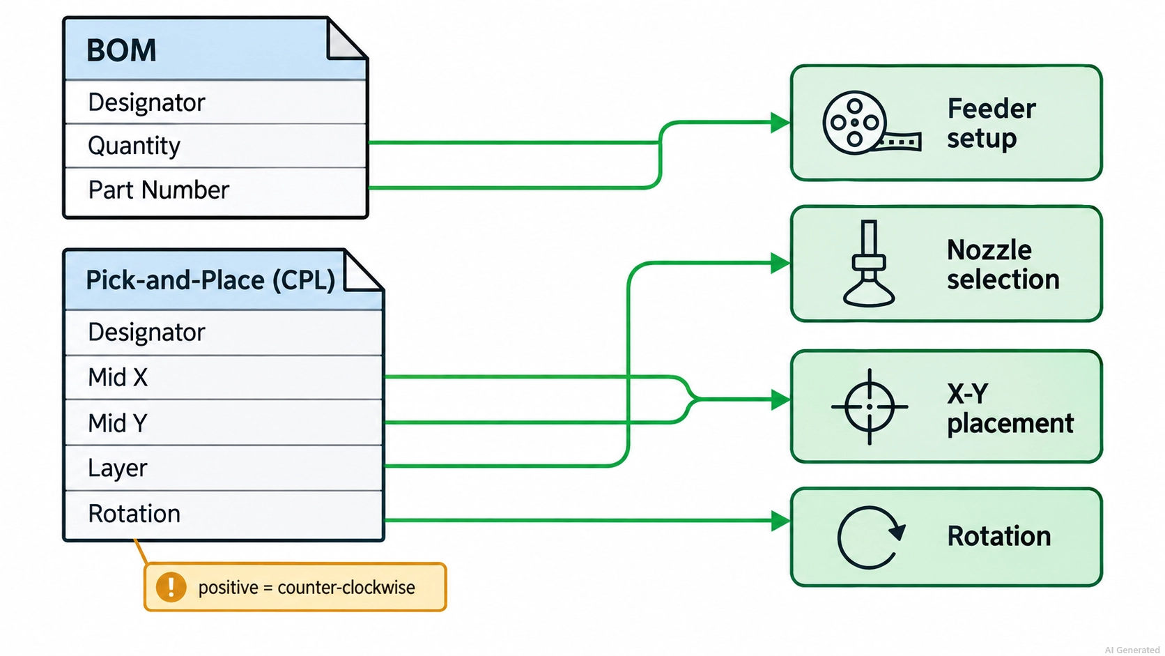 bom and pick and place files