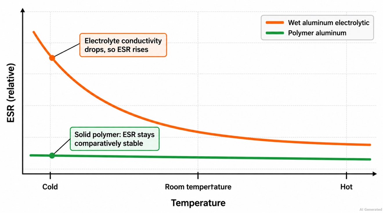 capacitor esr vs. temperature
