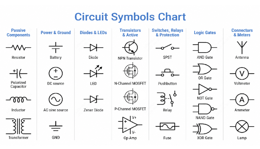 circuit symbols chart