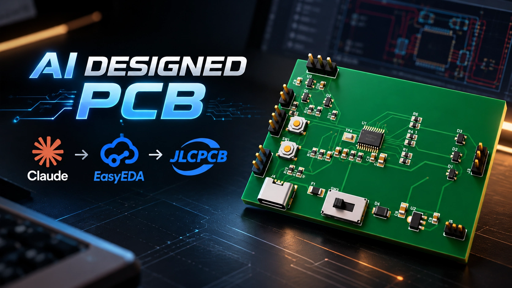 claude code pcb design in easyeda pro