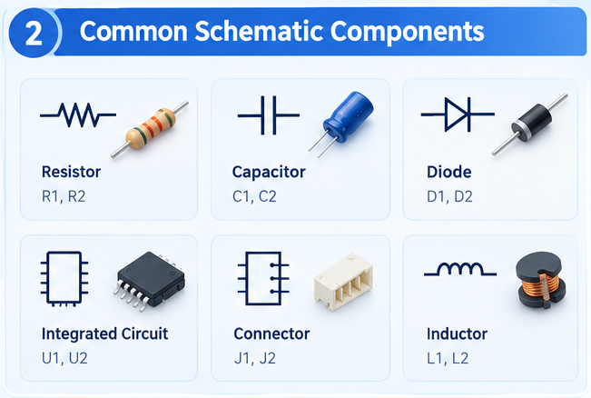 common schematic components