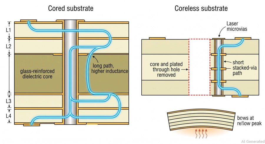 cored and coreless substrates