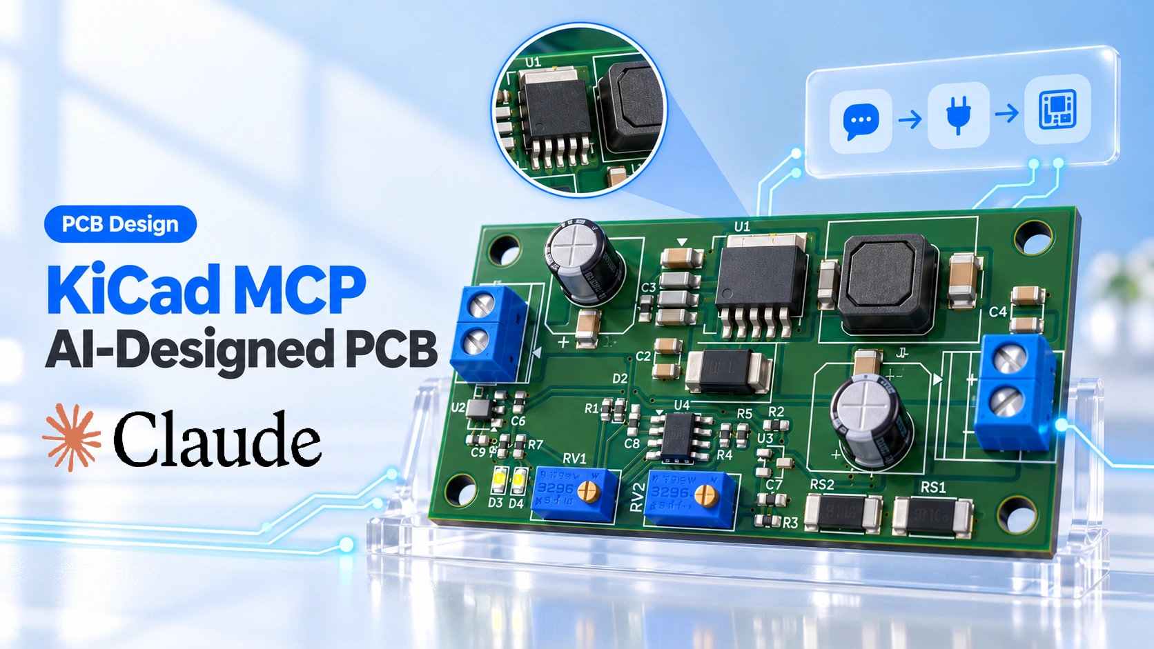 design a pcb with claude code in kicad