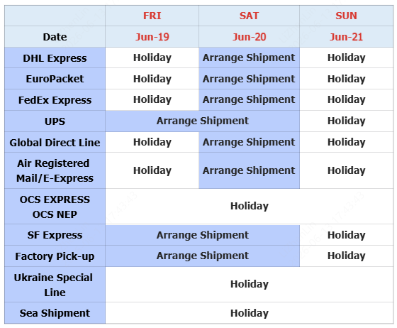 dragon boat festiva logistics companies schedulel