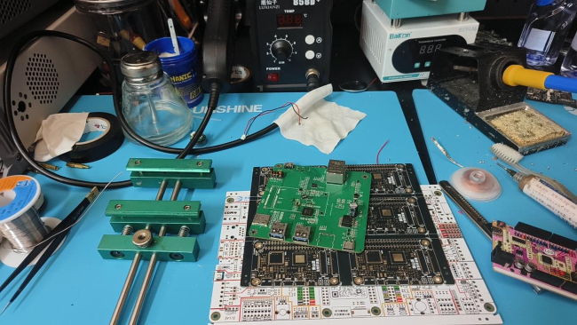 engineer designing a circuit board
