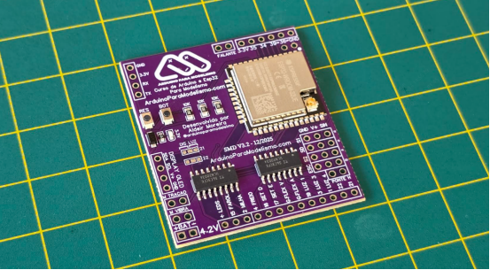 esp32 smart control board purple pcb