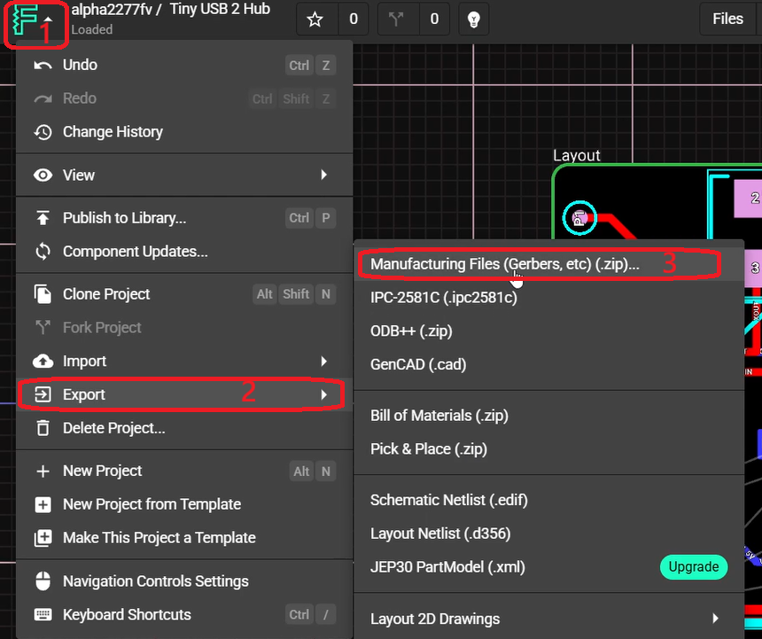 fabrication files generation in flux