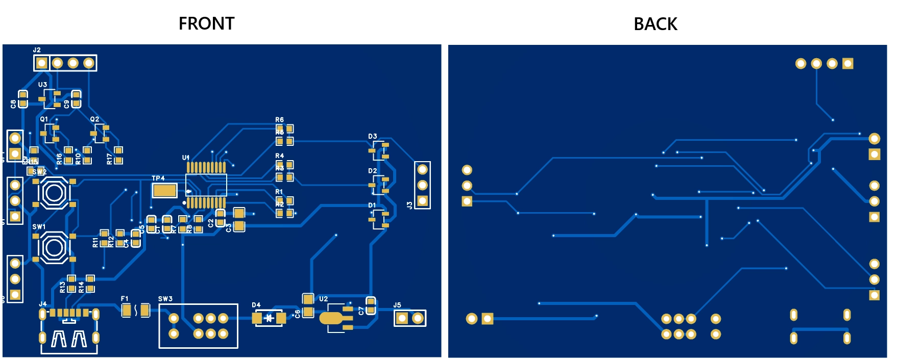 fully routed 2d view of final pcb