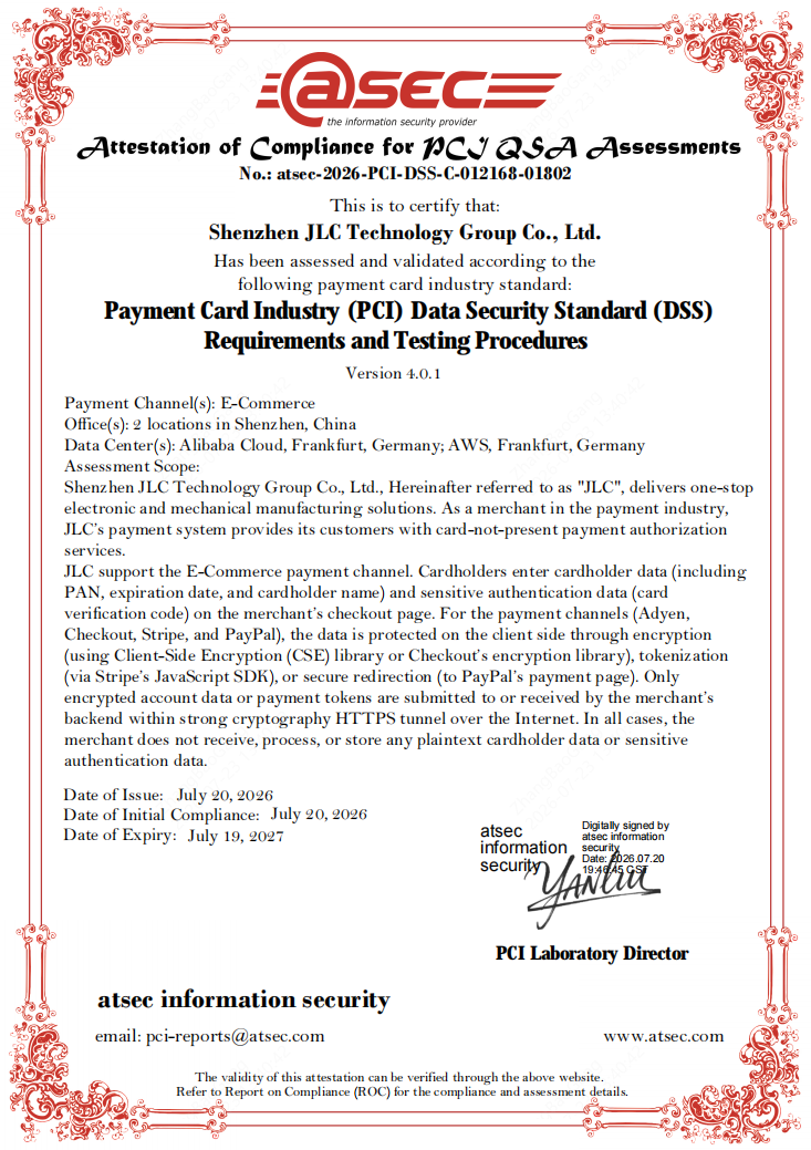 jlc pci css certification