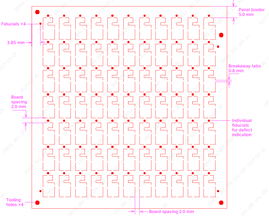 jlcpcb flex pcb panel design guidelines diagram