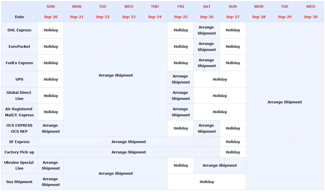 jlcpcb sep logistics companies schedule 2026