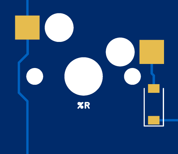 keyboard pcb switch footprint with sod 123 diode pad