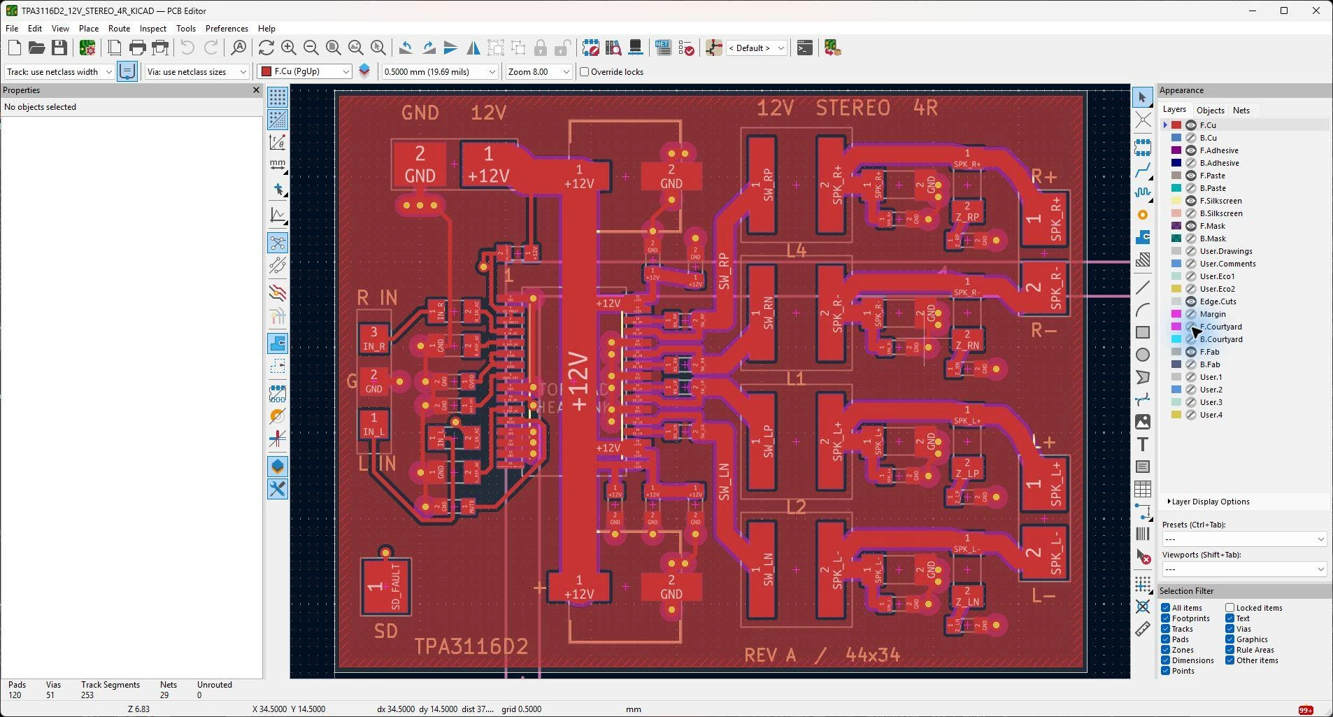 kicad pcb editor