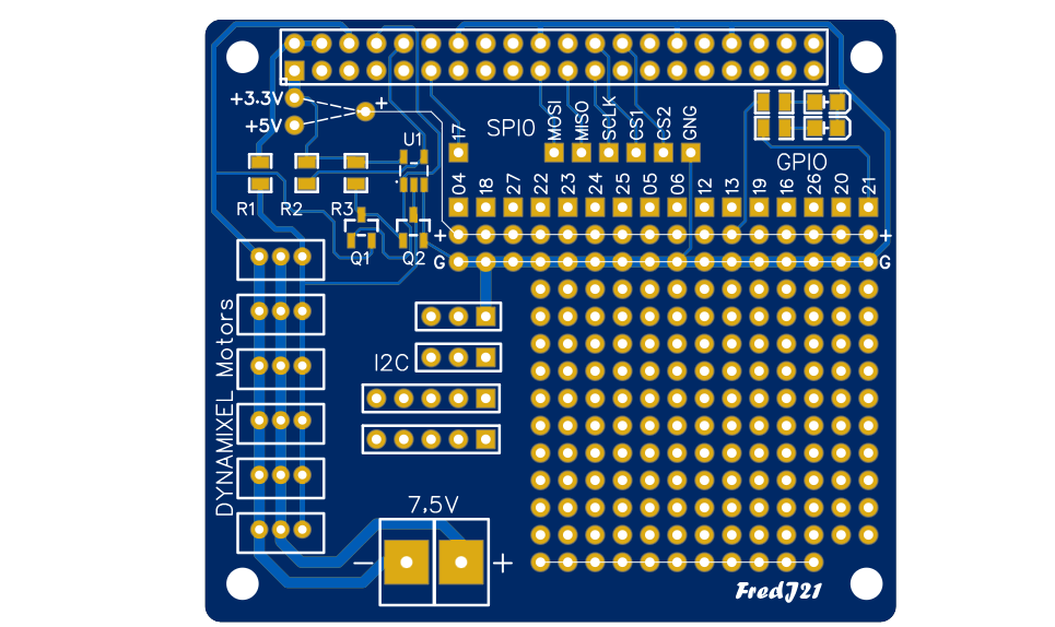 open source pcb of raspberry pi expansion board