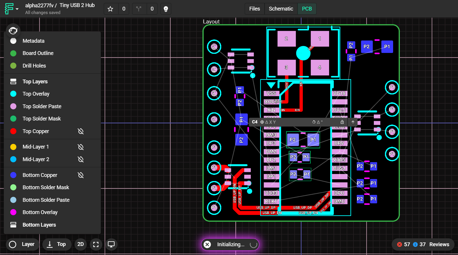 refining the pcb routing in flux