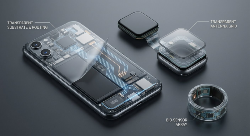 transparent pcbs in smartphones and wearables