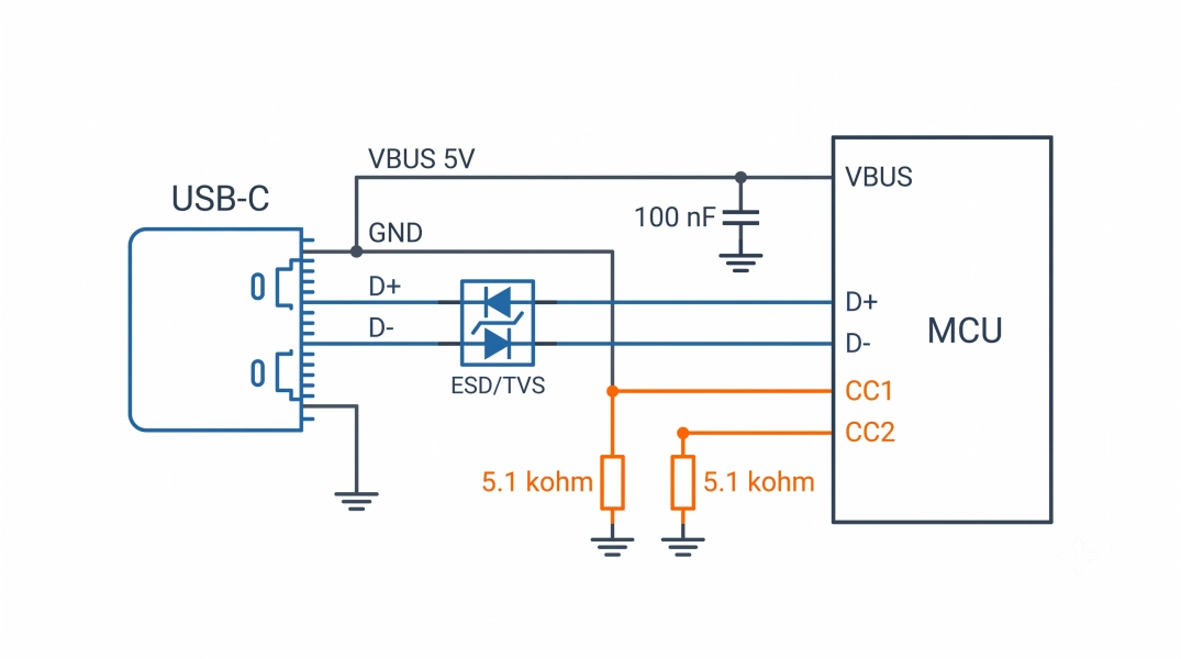 usb c device wiring