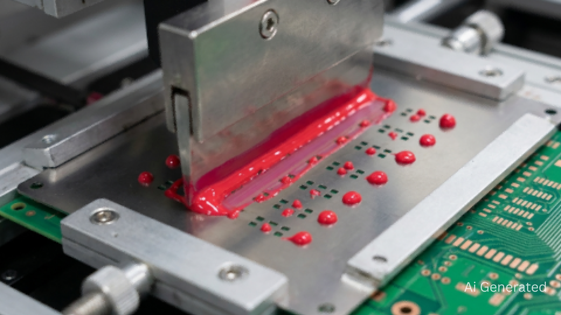 Applying the SMD glue with an SMT stencil