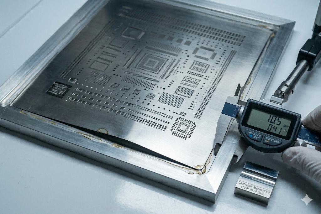Framed Stencil w Incompatible Glue after Ultrasonic Cleaning