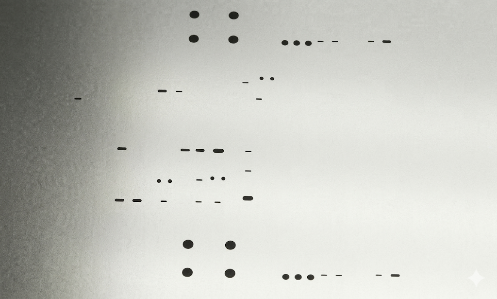 Various laser-cut patterns on an SMT stencil foil