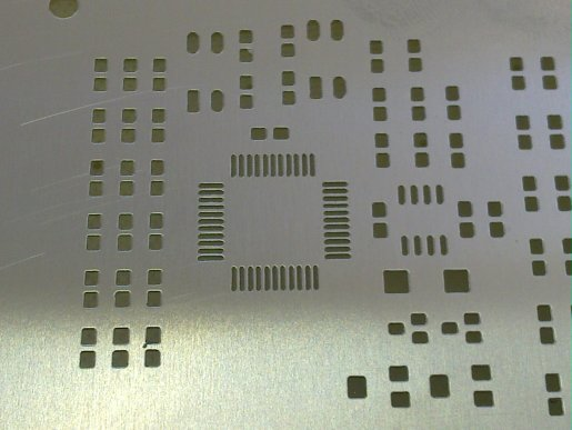 an SMT stencil featuring precision laser cut apertures