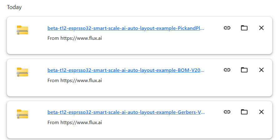 downloaded files from flux