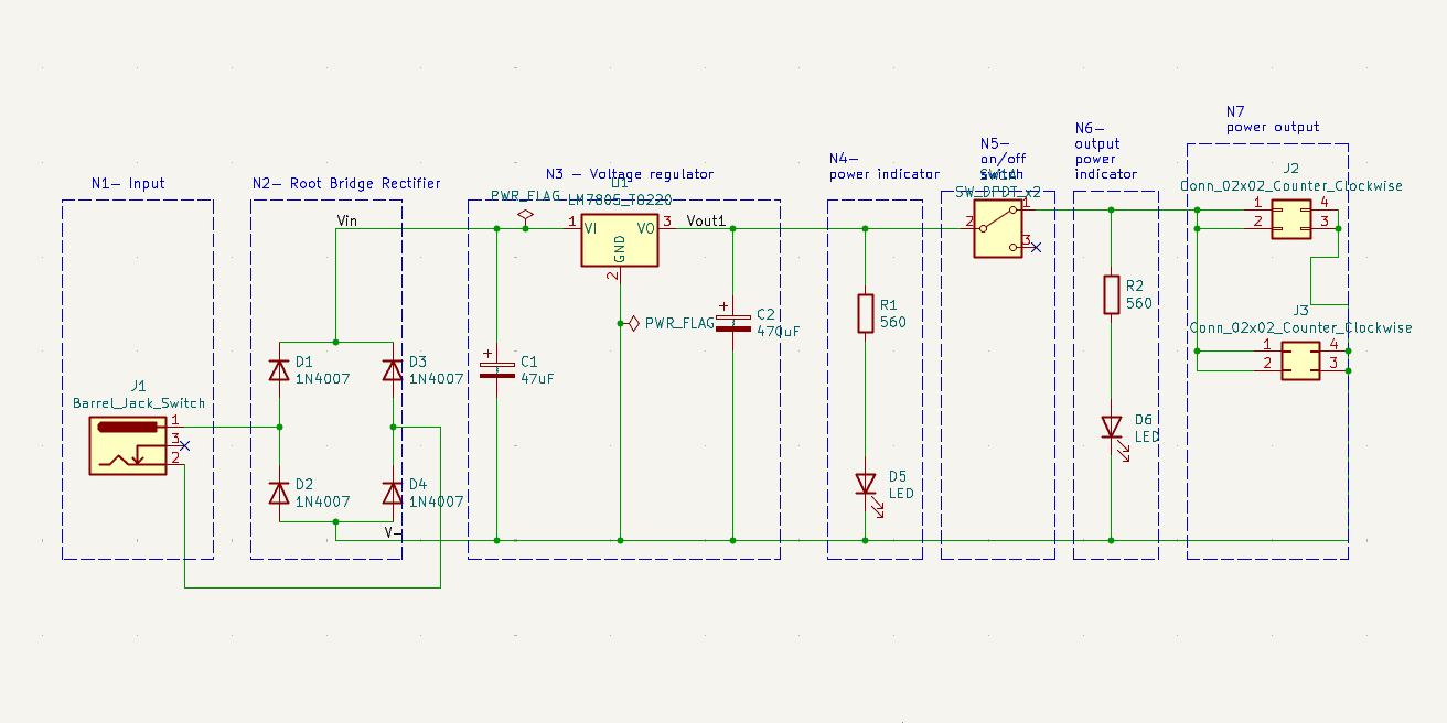 example schematic breadboard power supply