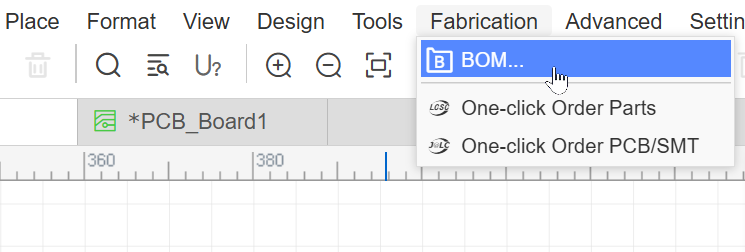 export bom files from easyeda standard 1