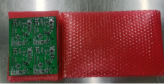 pcba wrapped in anti static bubble cushioning