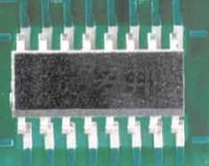 smd component misalignment defect on pcb
