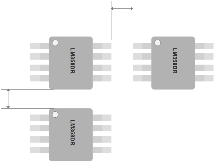 smd component spacing measurement method