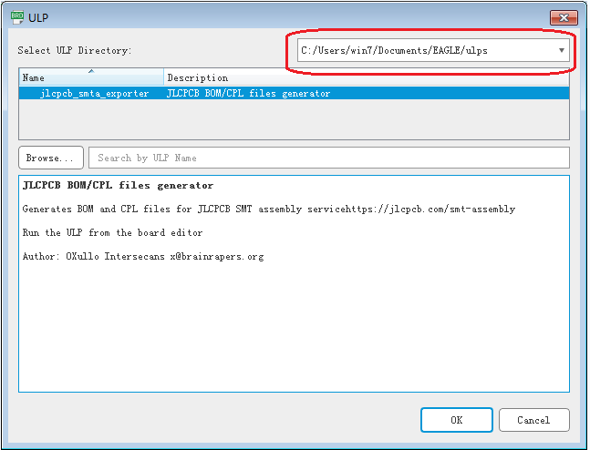 the jlcpcb bomcpl files generator selected