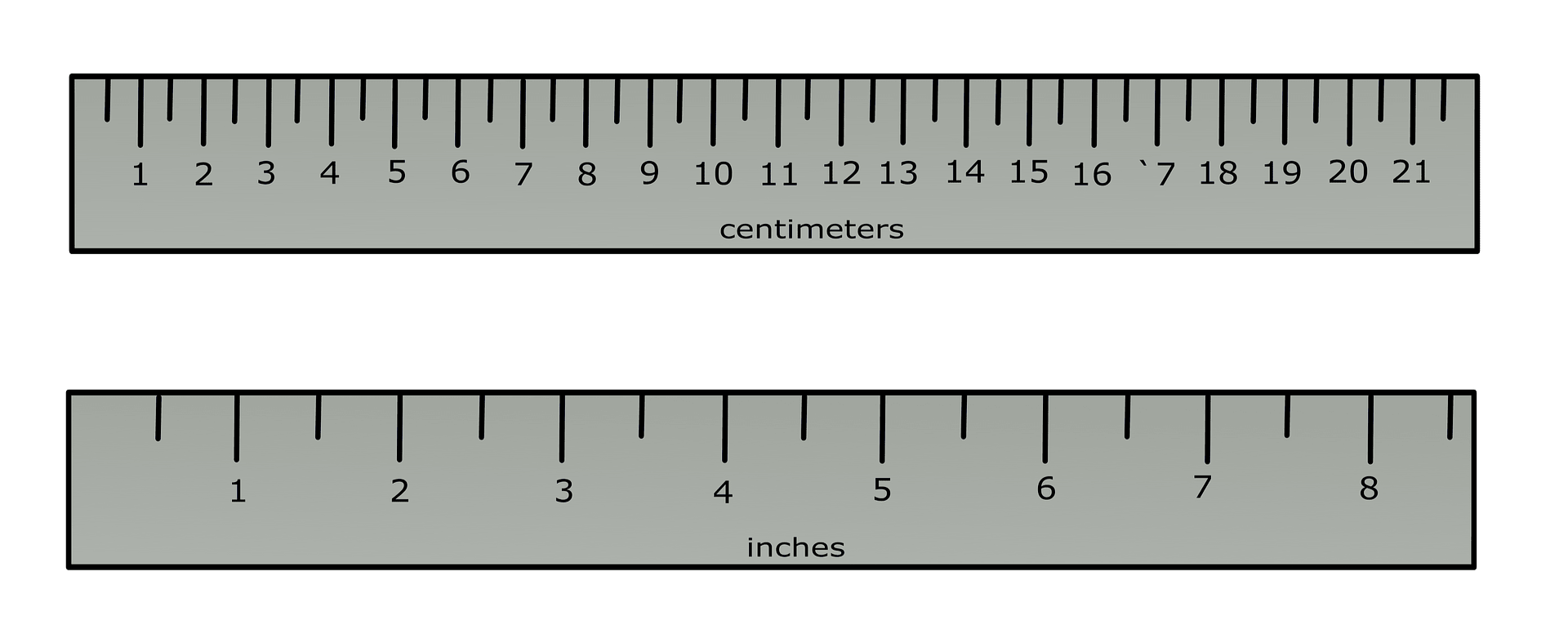 inch and metric rulers